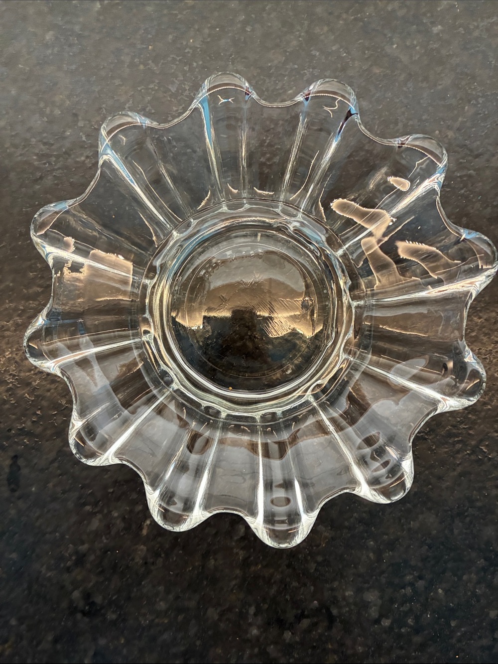Federal Glass Clear Glass Scalloped Bowl - Elegant Ruffled Edge